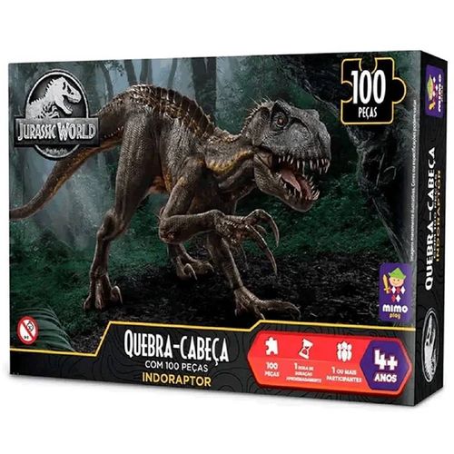 Quebra-Cabeça Black Indoraptor 100 Peças Mimo Play