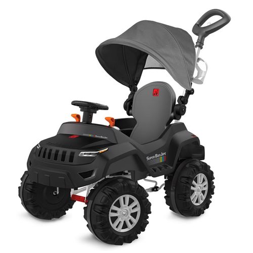 Carrinho de Passeio Quadriciclo Super Banjipe Reclinável Com Capota Preto 587 Menino Bandeirante