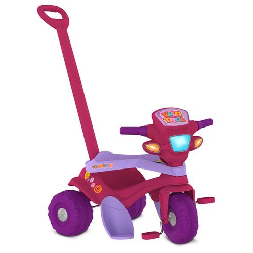 Triciclo Velotrol Passeio e Pedal (Rosa) 846 Menina Bandeirante