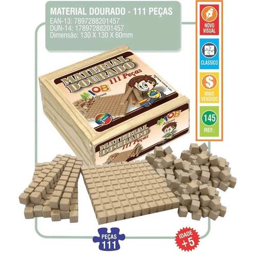 Material Dourado 111 Peças IOB Brinquedos