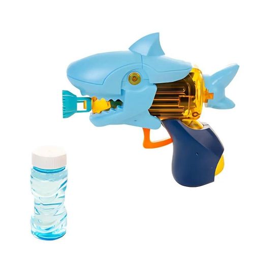 Pistola Lança Bolhas A Fricção Tubarão Well Kids