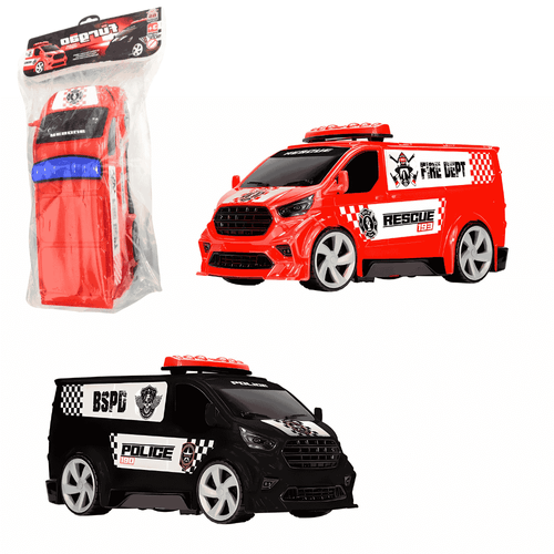 Brinquedo Furgão Polícia e Bombeiro 592 Modelos Sortidos BS Toys