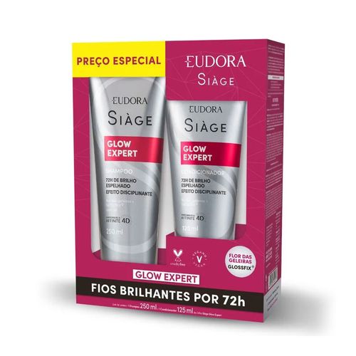 Combo Siàge Glow Expert: Shampoo 250ml + Condicionador 125ml Eudora