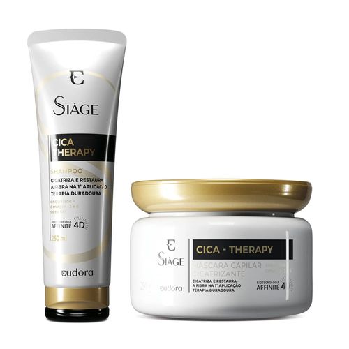 Combo Siàge Cica-Therapy: Shampoo 250ml + Máscara Capilar 250g Eudora