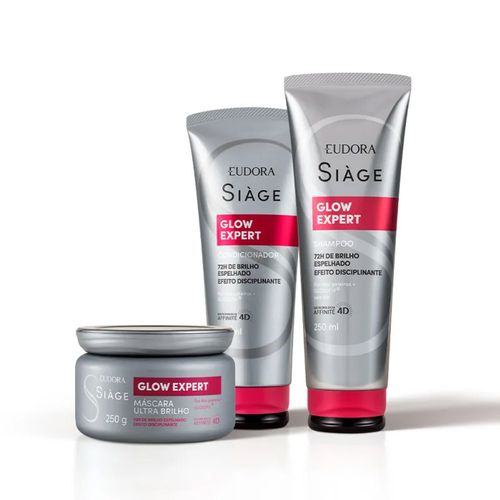 Kit Siàge Glow Expert Shampoo, Condicionador e Máscara Eudora