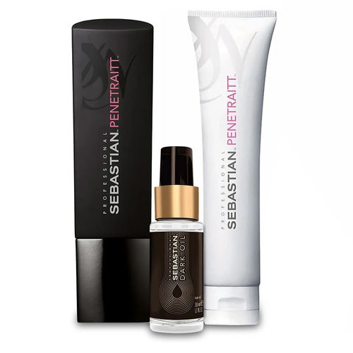 Kit Shampoo, Máscara Penetraitt e Óleo Capilar Sebastian Dark Oil Wella