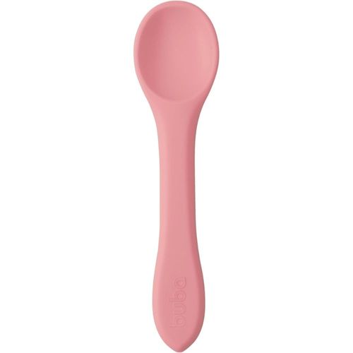 Colher Em Silicone Flexível Rosa Menina Buba
