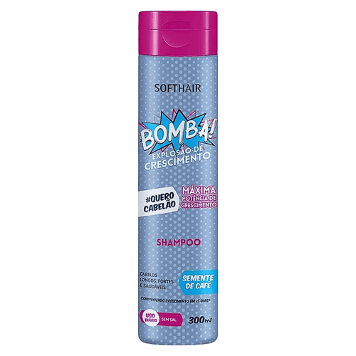 Shampoo Bomba Explosão de Crescimento 300ml Softhair
