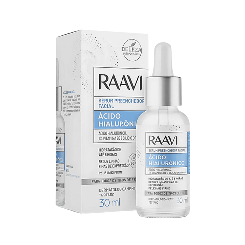 Sérum Preenchedor Facial Ácido Hialurônico 30ml Raavi