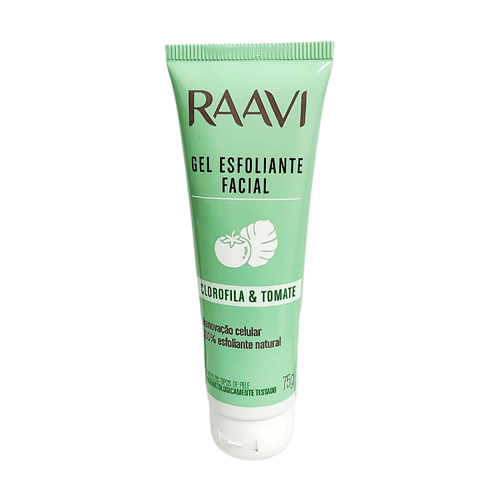 Gel Esfoliante Facial Clorofila e Tomate 75g Raavi