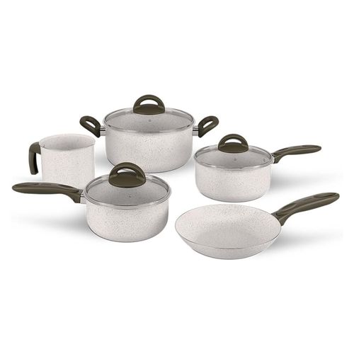 Jogo de Panelas Antiaderente 5 Peças Ceramic Life Suprema Vanilla Brinox