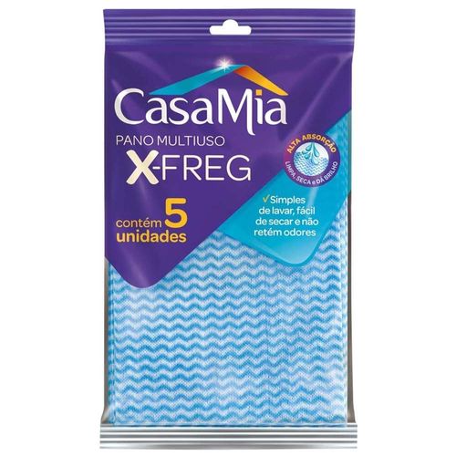 Pano Multiuso X-Freg Sortido Com 5 Unidades CasaMia