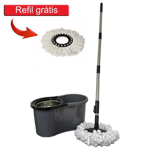 Mop Giratório Plástico 9 Litros Com Refil Grátis Inga