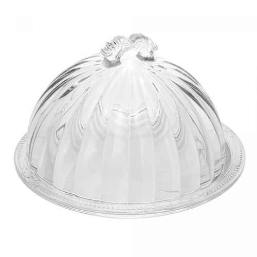 Queijeira De Cristal Ecológico Com Tampa Imperial 20,5cm X 12,5cm Lyor