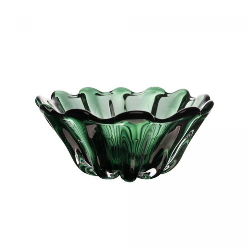 Centro De Mesa De Vidro Italy Verde 25cm X 11cm Lyor