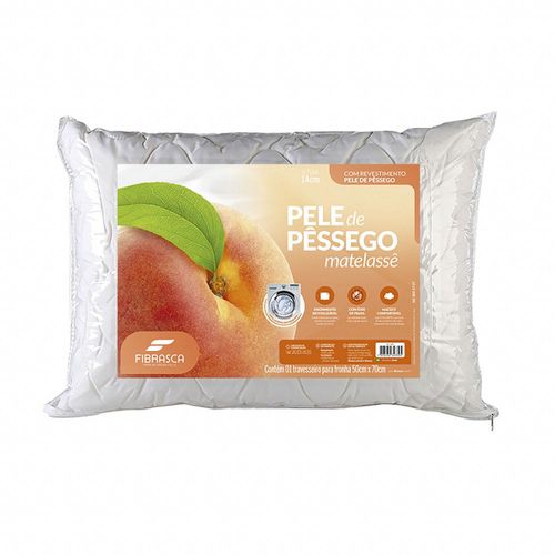 Travesseiro Pele de Pêssego Matelassê 50x70 Fibrasca