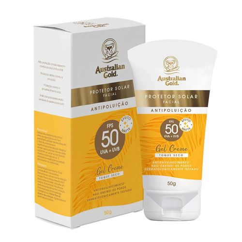 Protetor Solar Facial Antipoluição FPS 50 50g Australian Gold