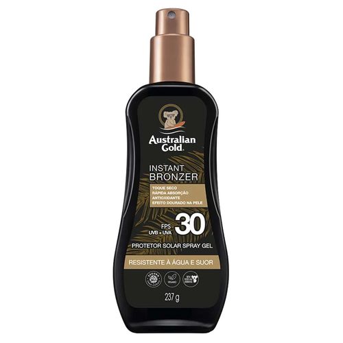 Protetor Solar Corporal FPS 30 Instant Bronzer Spray Gel 125ml Australian Gold