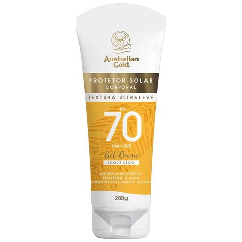 Protetor Solar Corporal Gel Creme FPS 70 200g Australian Gold