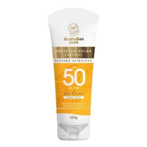 Protetor Solar Corporal Gel Creme FPS 50 200g Australian Gold