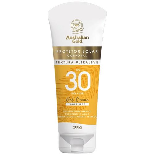 Protetor Solar Corporal Gel Creme FPS 30 200g Australian Gold
