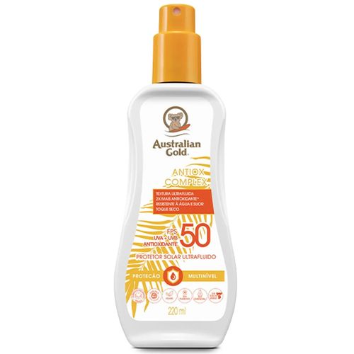 Protetor Solar Spray Antiox Complex FPS 50 220ml Australian Gold
