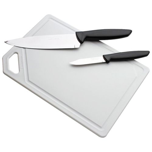 Kit Cozinha Tábua de Cortar Com 3 Peças Preto Tramontina
