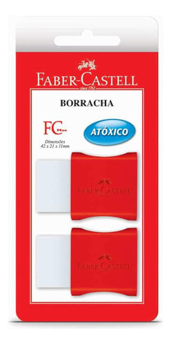 Borracha Branca Com 2 Unidades Faber Castell