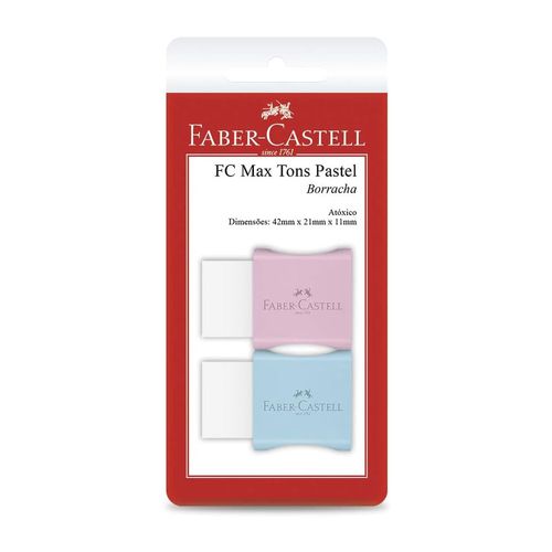 Borracha Max Tons Pastel 2 Unidades Cores Sortidas Faber Castell