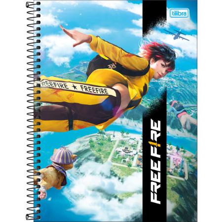 Caderno 01 Matéria 80 Folhas Free Fire Tilibra (CAPAS SORTIDAS)