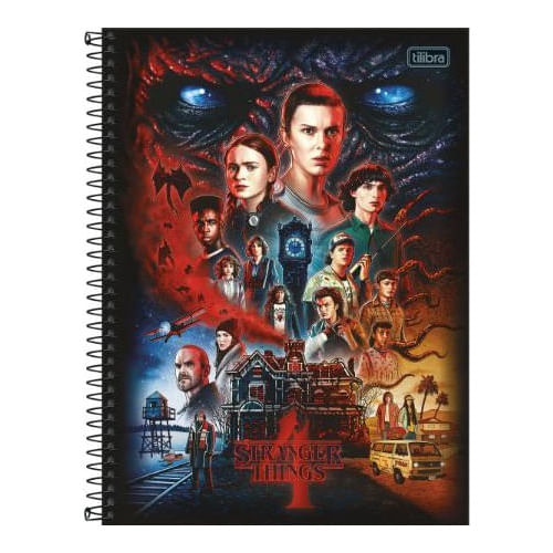 Caderno 01 Materia 80 Folhas Stranger Things Tilibra (CAPAS SORTIDAS)