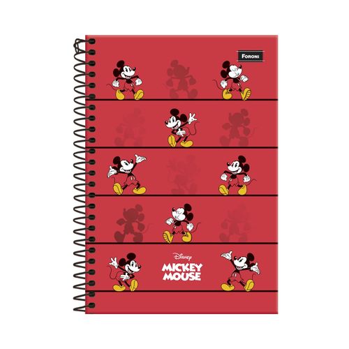 Caderno 01 Matéria 80 Folhas Vintage Mickey Mouse Foroni (CAPAS SORTIDAS)