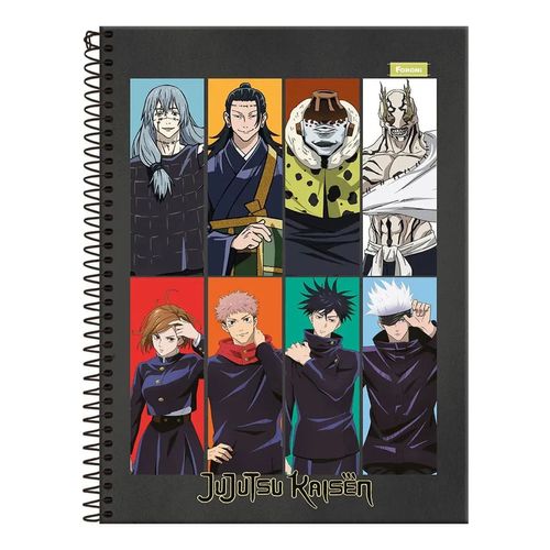 Caderno 1 Matéria 80 Folhas Jujutsu Kaisen Foroni (CAPAS SORTIDAS)