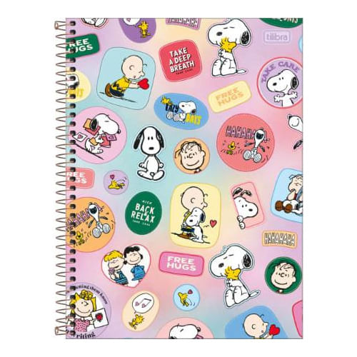 Caderno 10 Matérias Snoopy 160 Folhas Tilibra (CAPAS SORTIDAS)