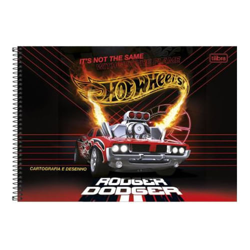 Caderno Cartografia Hot Wheels 80 Páginas Tilibra (CAPAS SORTIDAS)