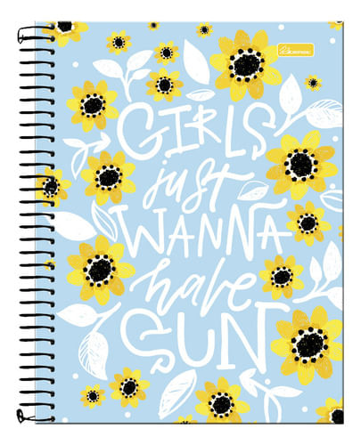 Caderno Four Young Feminino 15 Mat 300 Fol Cadersil (CAPAS SORTIDAS)
