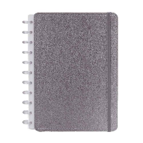 Caderno Inteligente G Glitter Prata Diskô