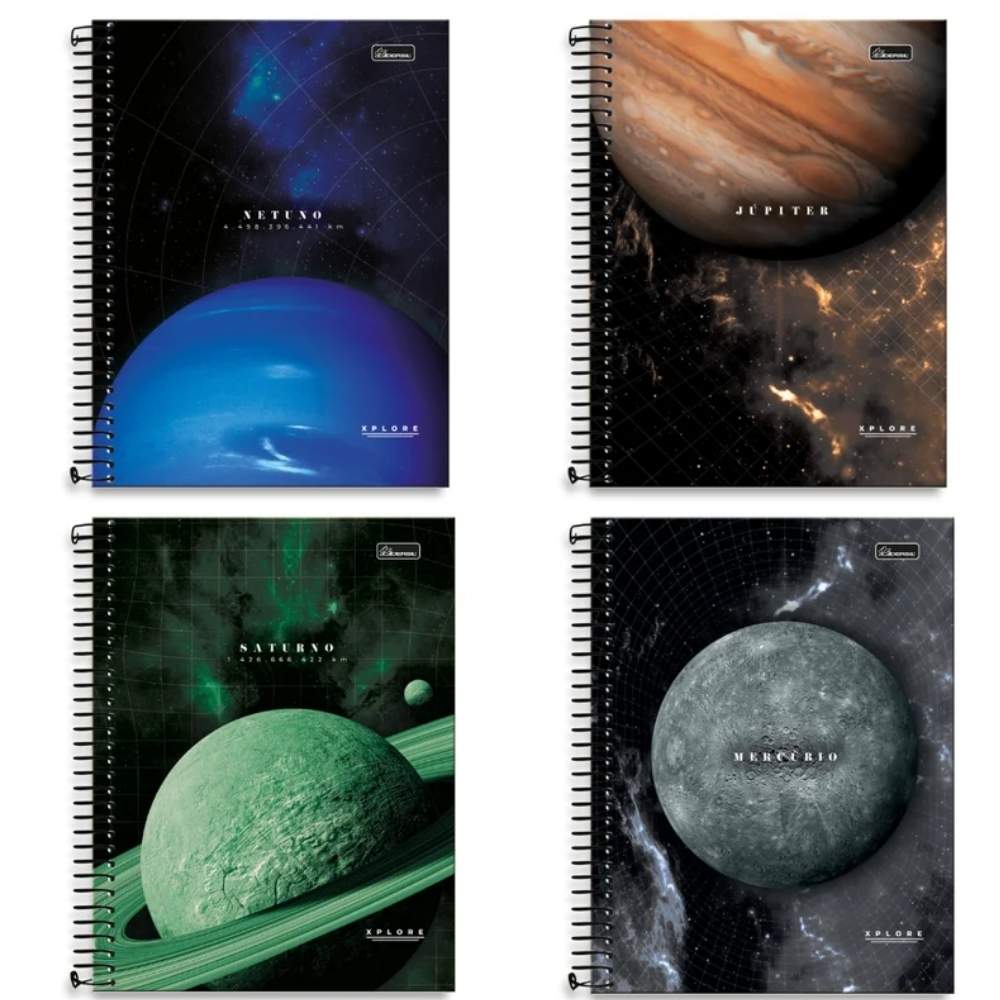 Caderno Universitário 20x1 320 Folhas Xplore Diversos Modelos Cadersil