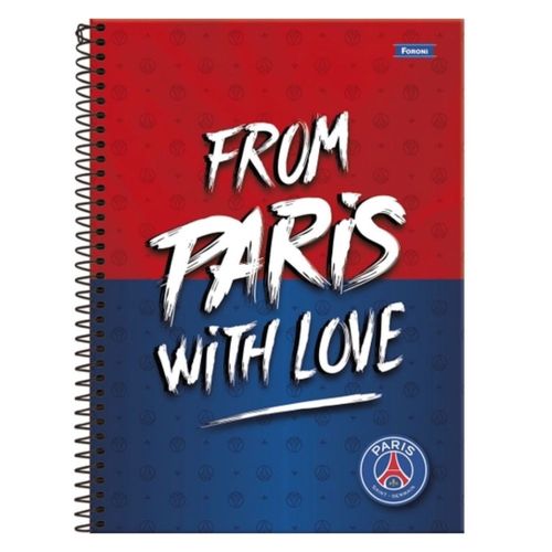 Caderno Time Paris Saint German Psg 15 Matérias 240 Folhas Foroni  (CAPAS SORTIDAS)