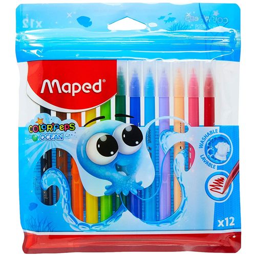 Caneta Hidrográfica Colorir Ocean Polvo 12 Cores Maped