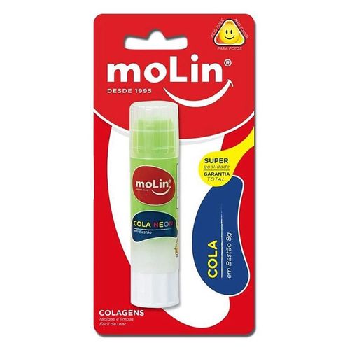 Cola Em Bastão Neon Sortida 8g Molin