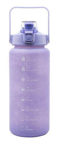 Garrafa Squeeze 2l Com Tampa E Alça Roxa Lyor