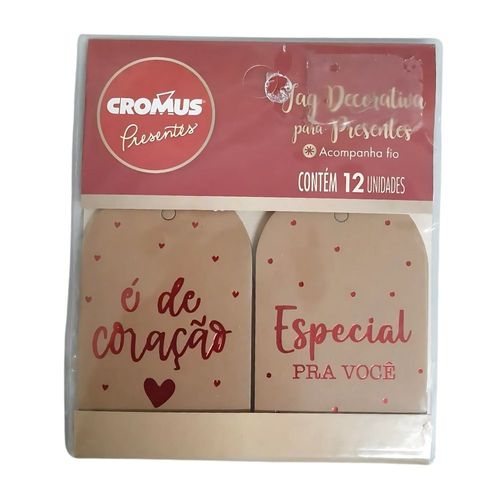 Kit Com 12 Tags Decorativas Para Presentes 06x09cm Cromus Presentes