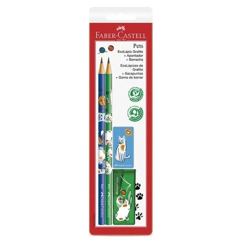 Kit Escolar Pets 4 Peças Faber Castell