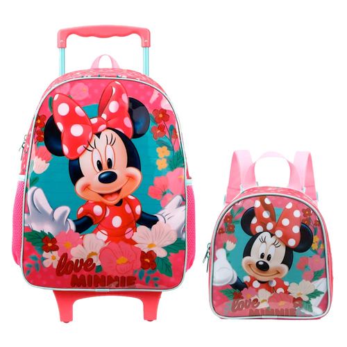 Kit Mochila De Rodinha Com Lancheira Minnie Xeryus