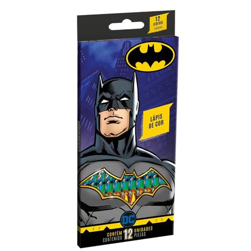 Lápis De Cor Batman Sextavado 12 Cores Tris