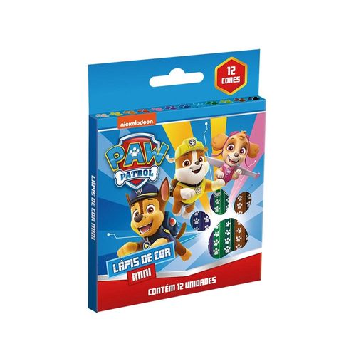 Lápis De Cor Mini Patrulha Canina Com 12 Unidades Summit