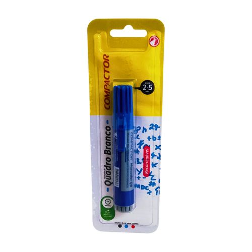 Marcador Para Quadro Branco Azul Compactor