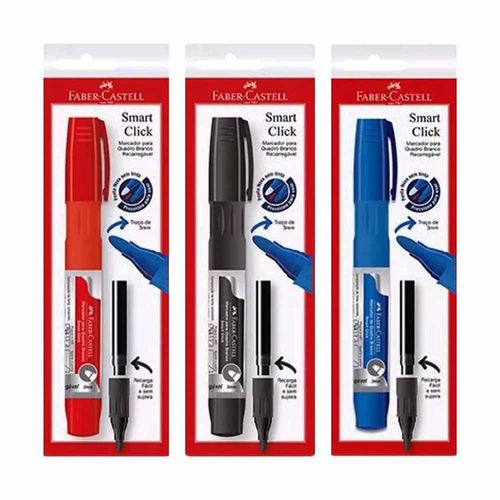 Marcador Para Quadro Branco Recarregável Sortido Faber Castell