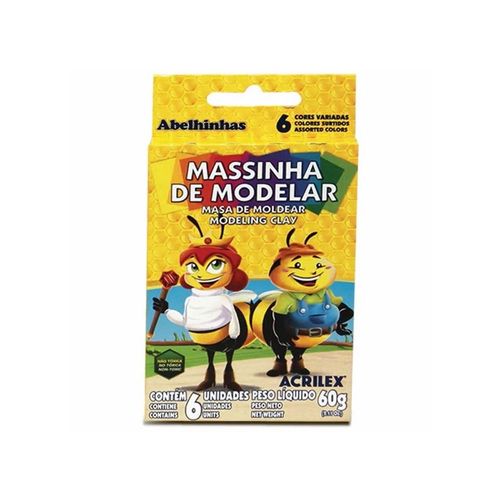 Massinha De Modelar 6 Cores Acrilex